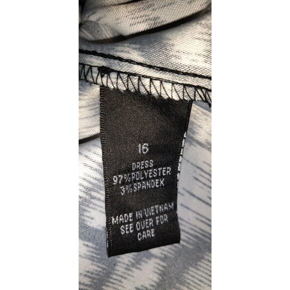 Alyx Black & White Floral Dress Women's 16 Asymmetrical Patchwork Design Sheath - Picture 11 of 16